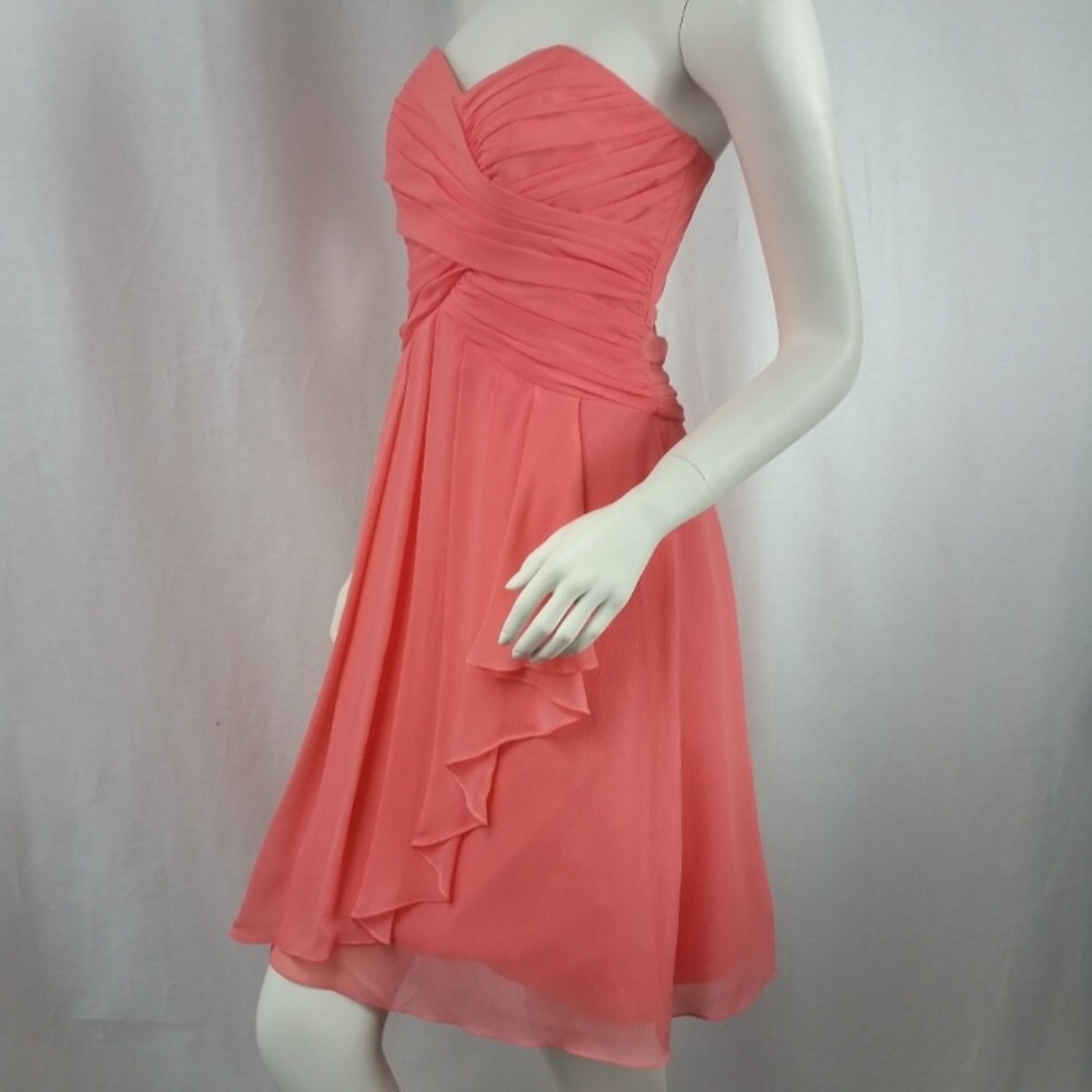 David’s Bridal Coral Bridesmaid Dress Size 8